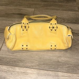Cole Haan Village Shop Yellow Pebbled Leather Handbag